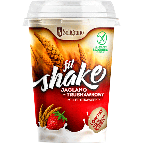 Shake jaglano truskawkowy bez glutenu